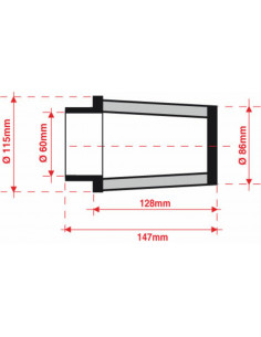 Filtre à air BMC conique Ø60mm - FBSS60-128 2