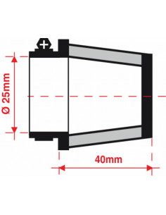 Filtre de reniflard d'huile BMC Ø25mm - FBSA25-40 2