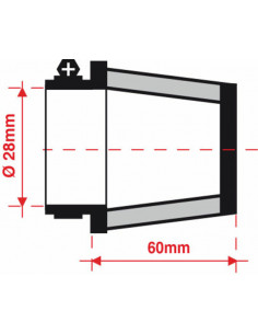 Filtre de reniflard d'huile BMC Ø28mm - FMSA28-60 2