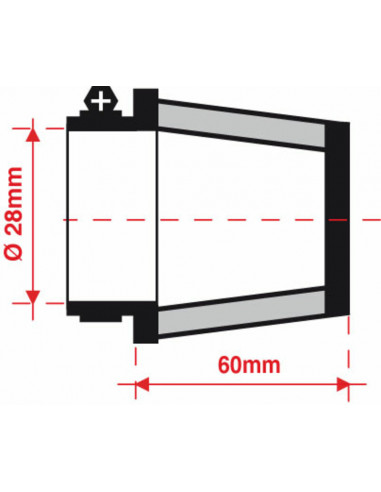 Filtre de reniflard d'huile BMC Ø28mm - FMSA28-60