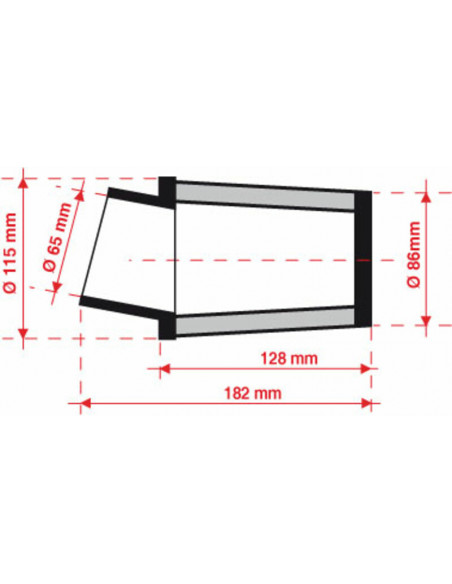 Filtre à air BMC conique Ø65mm - FBSA65-128
