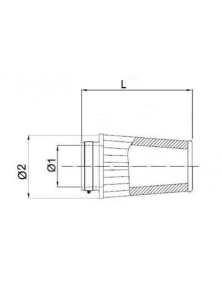 Filtre à air BMC conique Ø52mm - FMSS52-152