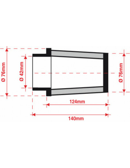 Filtre à air BMC conique Ø42mm - FMSA42-127