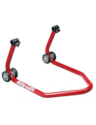 Béquille arrière universelle BIKE LIFT rouge avec supports caoutchouc en "L"