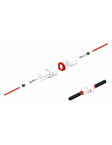 Jeu de connectiques 4 voies série 090 SMTO BIHR type origine Ø0,58mm²/1,25mm² - 5 jeux complets