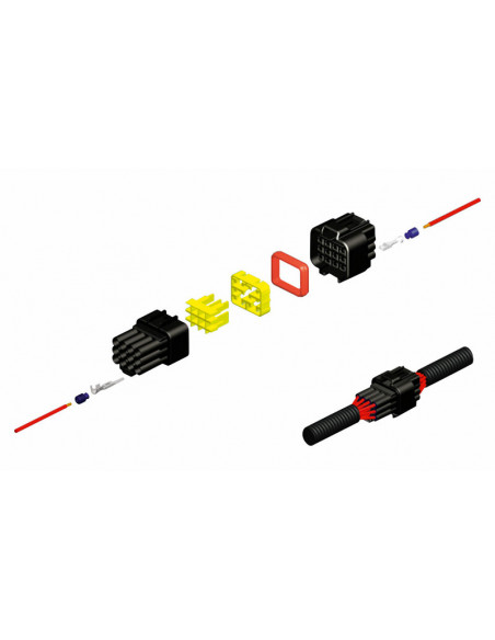 Jeu de connectiques 8 voies Série 090 FRKW BIHR type origine - 5 jeux complets