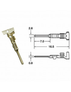 Cosse mâle générique BIHR Ø0,85mm²/1,25mm²