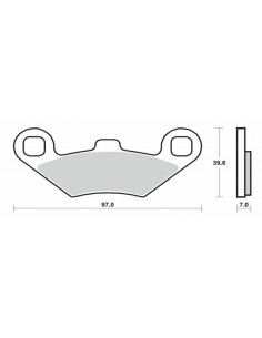 Plaquettes de frein BREMBO Scooter métal fritté - 07104XS