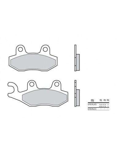 Plaquettes de frein BREMBO Scooter carbone céramique - 07076CC