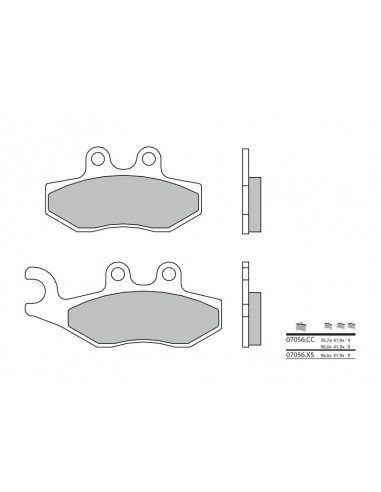 Plaquettes de frein BREMBO Scooter métal fritté - 07056XS