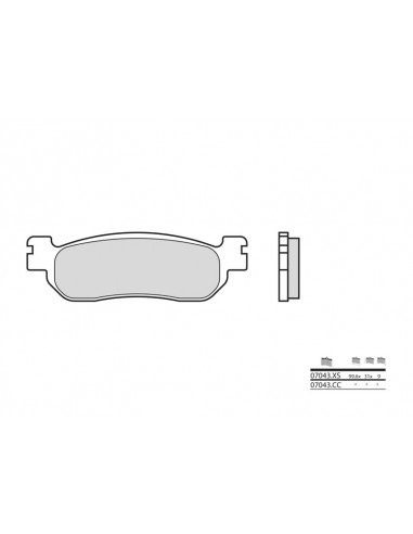 Plaquettes de frein BREMBO Scooter métal fritté - 07043XS