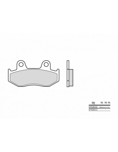 Plaquettes de frein BREMBO Scooter métal fritté - 07038XS