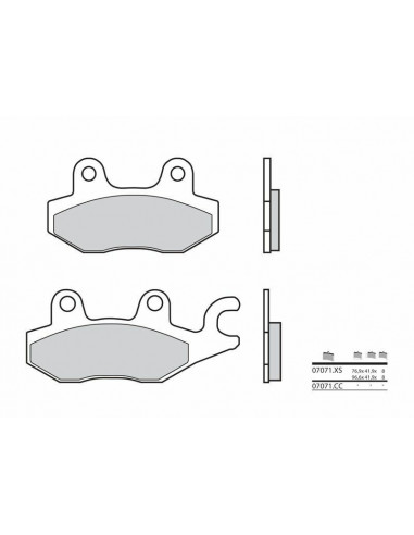 Plaquettes de frein BREMBO Scooter métal fritté - 07071XS