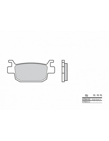 Plaquettes de frein BREMBO Scooter métal fritté - 07064XS