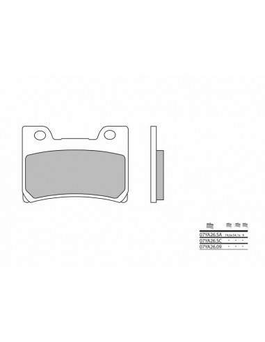 Plaquettes de frein BREMBO route carbone céramique - 07YA2609