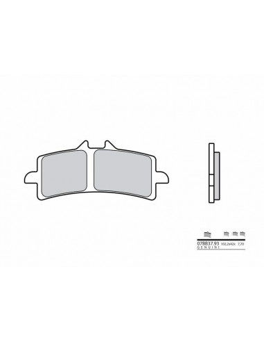 Plaquettes de frein BREMBO Vintage métal fritté - 07BB3793