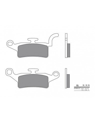 Plaquettes de frein BREMBO Scooter carbone céramique - 07093CC