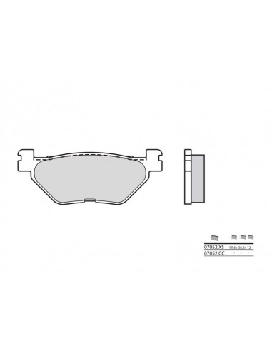 Plaquettes de frein BREMBO Scooter métal fritté - 07052XS