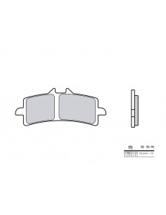 Plaquettes de frein BREMBO route métal fritté - 07BB37LA