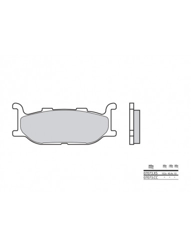 Plaquettes de frein BREMBO Scooter métal fritté - 07073XS