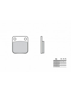 Plaquettes de frein BREMBO Off-Road métal fritté - 07HO09SX