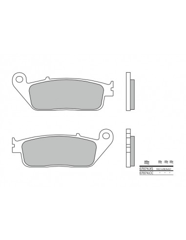 Plaquettes de frein BREMBO Scooter métal fritté - 07074XS