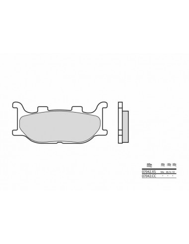 Plaquettes de frein BREMBO Scooter métal fritté - 07042XS