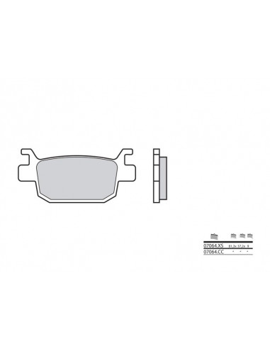 Plaquettes de frein BREMBO Scooter carbone céramique - 07064CC