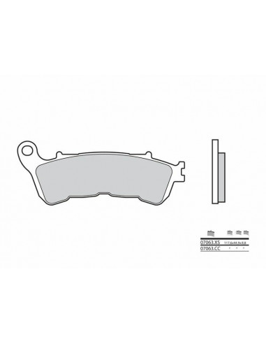 Plaquettes de frein BREMBO Scooter métal fritté - 07063XS