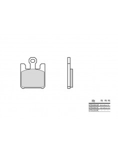 Plaquettes de frein BREMBO route métal fritté - 07SU26LA