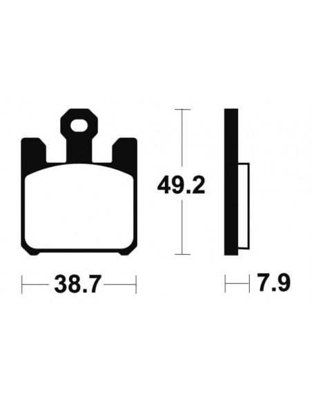 Plaquettes de frein TECNIUM Racing métal fritté carbone - MCR288 Plaquettes de frein TECNIUM Racing métal fritté carbone - MCR288