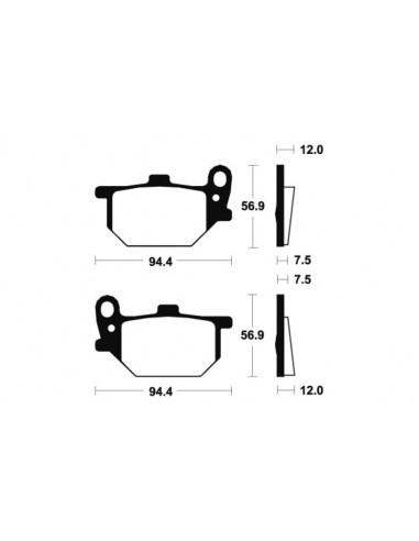 Plaquettes de frein TECNIUM route organique - MA28
