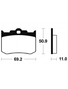 Plaquettes de frein TECNIUM route organique - MA162 2