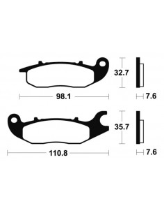 Plaquettes de frein TECNIUM Scooter organique - ME297 2