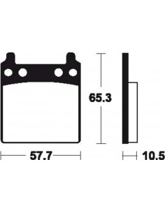Plaquettes de frein TECNIUM route organique - MA9 2