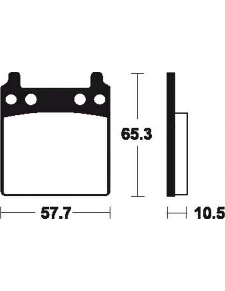 Plaquettes de frein TECNIUM route organique - MA9