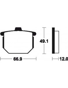 Plaquettes de frein TECNIUM route organique - MA8 2
