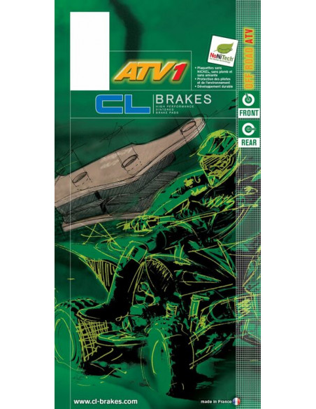 Plaquettes de frein CL BRAKES Quad métal fritté - 2306ATV1