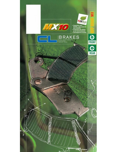 Plaquettes de frein CL BRAKES Off-Road métal fritté - 2400MX10