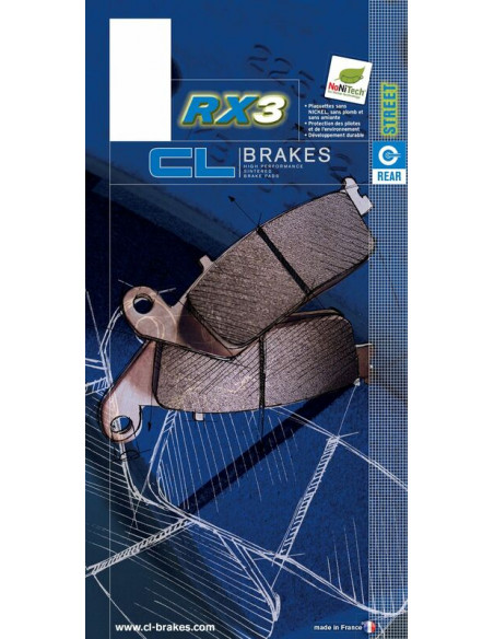 Plaquettes de frein CL BRAKES Racing métal fritté - 2257RX3