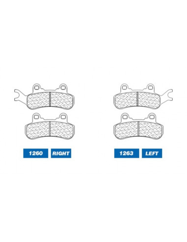 Plaquettes de frein CL BRAKES Quad métal fritté - 1260ATV1