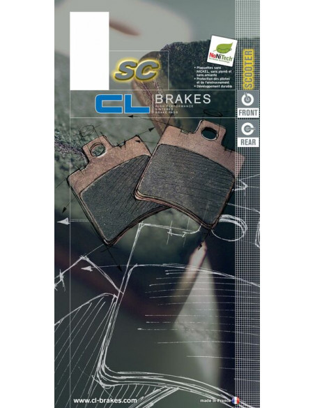 Plaquettes de frein CL BRAKES Scooter métal fritté - 3013SC