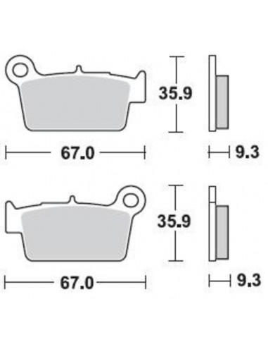 Plaquettes de frein BRAKING Off-Road/Quad métal fritté - 890CM44