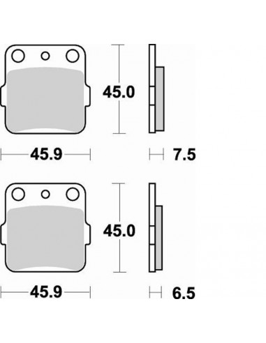 Plaquettes de frein BRAKING Off-Road/Quad métal fritté - 686CM44