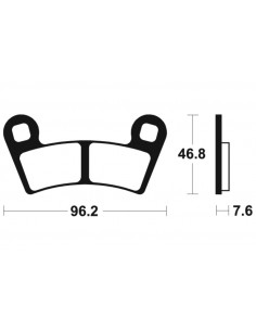 Plaquettes de frein TECNIUM MX/Quad métal fritté - MO398 2