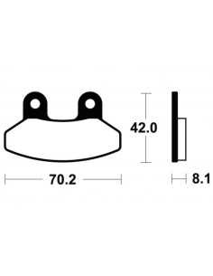 Plaquettes de frein TECNIUM Scooter organique - ME292 2