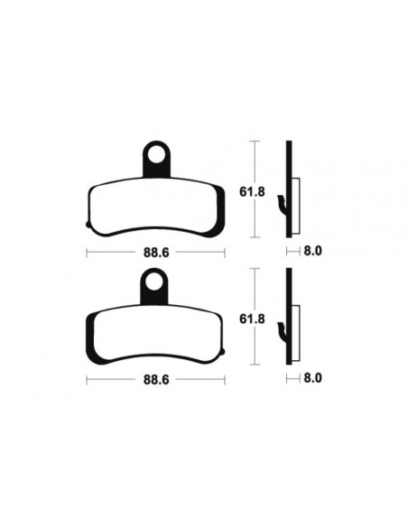 Plaquettes de frein TECNIUM Performance métal fritté - MF353