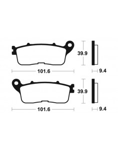 Plaquettes de frein TECNIUM Performance métal fritté - MR392 2