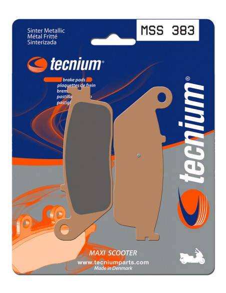 Plaquettes de frein TECNIUM Maxi Scooter métal fritté - MSS383 Plaquettes de frein TECNIUM Maxi Scooter métal fritté - MSS383