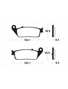 Plaquettes de frein TECNIUM Maxi Scooter métal fritté - MSS383 2